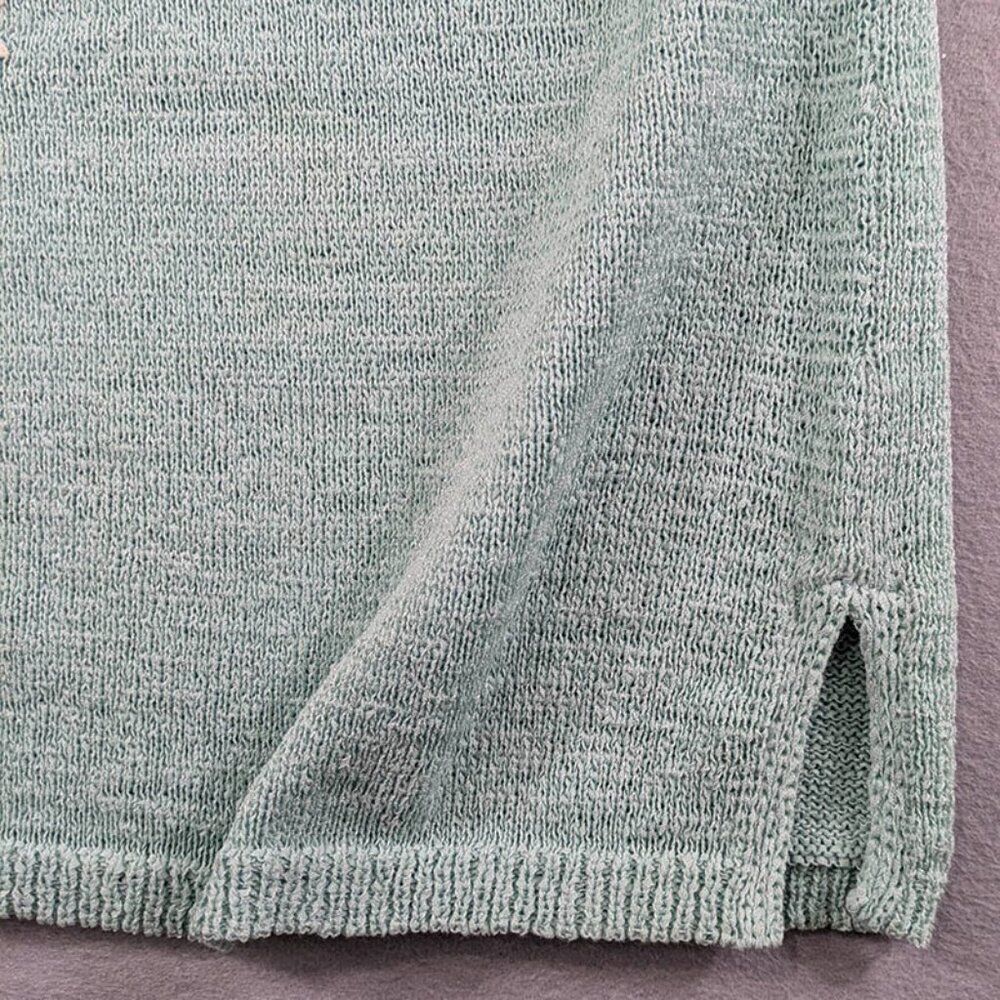 Susan Bristol Pullover Sweater Womens‎ XL Green Tufted Floral Design Vintage - Picture 4 of 11